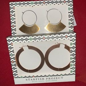 BUNDLE- TWO PAIRS of Starfish Project earrings